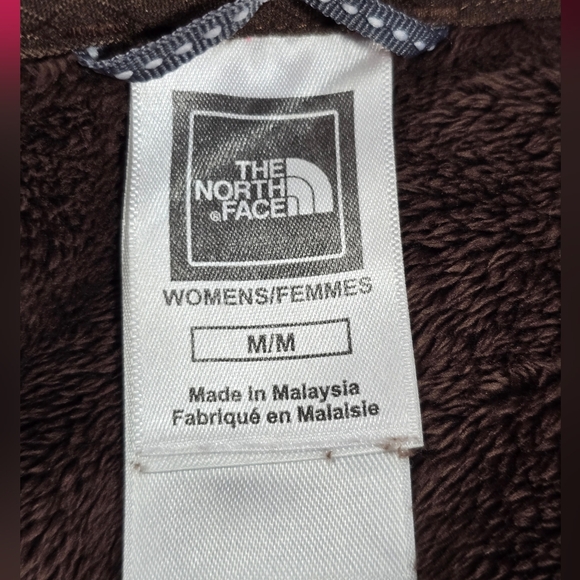 The North Face Brown Fleece Quarter Zip Sweater sz M - Picture 4 of 6